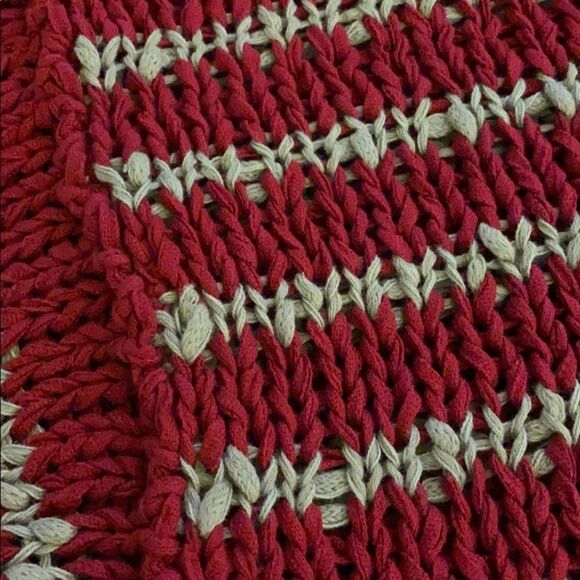 Free People Over & Easy Stripe Sweater Ruby Size S - Picture 4 of 5